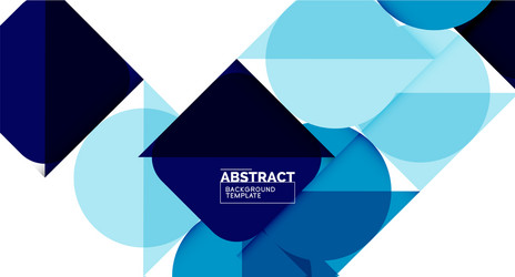 simple circles and triangles abstract background vector image
