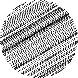 circle with scribble sketch doodle effect pattern vector image