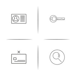 internet technologies simple linear icon vector image