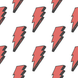 lightning seamless pattern hand drawn sketched vector image