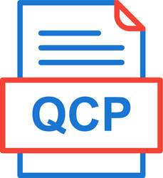 qcp file document icon vector image