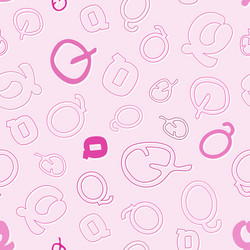 Seamless pattern with character q vector