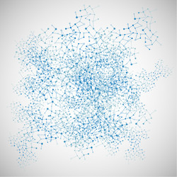 abstract polygonal background with connected dots vector image