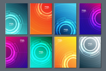abstract technology data visualization background vector image