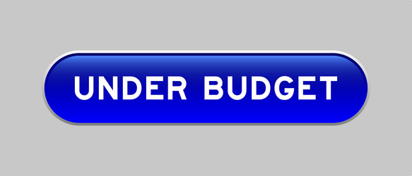 blue color capsule shape button with word under vector image