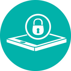 digital or internet security two tone button icon vector image