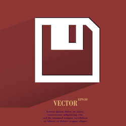 floppy disk flat modern web button with long vector image
