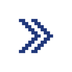 right double arrow pixelated rgb color ui icon vector image