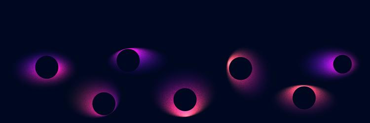 abstract gradient circle frames set colored light vector image