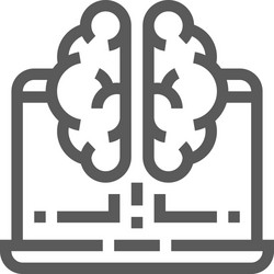 Artificial intelligence line icon Royalty Free Vector Image