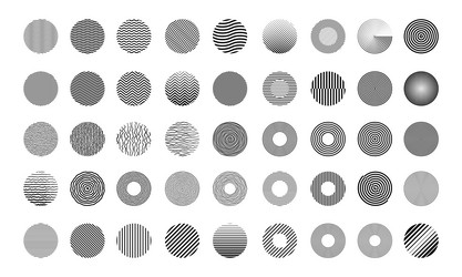 Geometric Circle Motif Set vector image