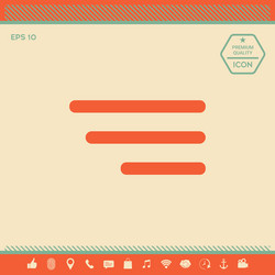 modern menu icon for mobile apps and websites vector image