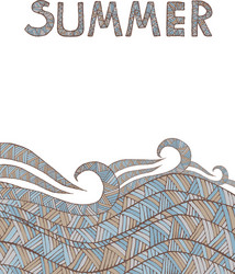 Retro Wave Pattern - Summer Vibes vector image