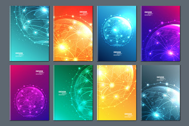 abstract technology data visualization background vector image