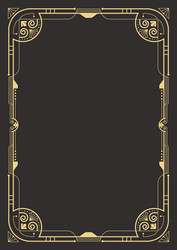 Art Deco Border Template Vector Image