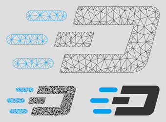 fast send dash mesh network model vector image