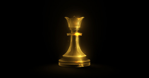 gold queen chess leader success business strategy vector