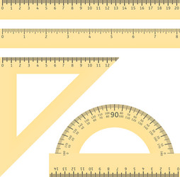 Pradactor Ruler Protractor scale measuring rulers Royalty Free Vector Image