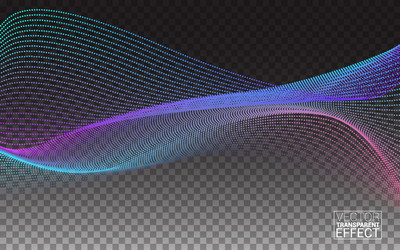 beautiful wave shaped array glowing dots vector image