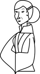 chinese old woman avatar character Vector Image