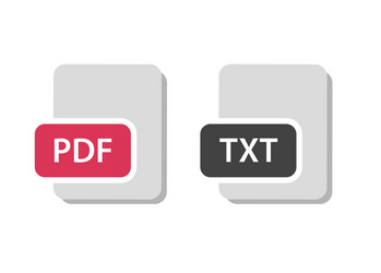 Pdf text document file icon doc type vector