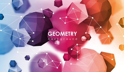 abstract poligonal background 3d render vector image