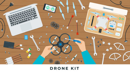 Drone Kit - Technical Tools vector image