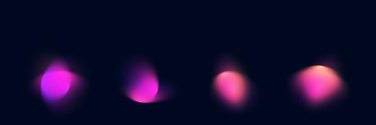fluid shapes with gradient aura and blurred color vector image