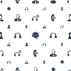 operator icons pattern seamless white background vector image