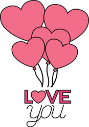 Happy valentines day card i love you glow lights Vector Image