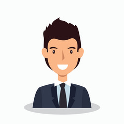 Businessman avatar elegant icon vector