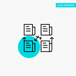 exchange file folder data privacy turquoise vector image