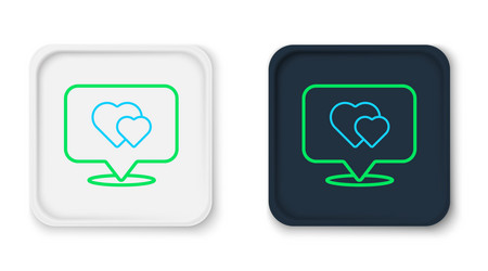 line map pointer with heart icon isolated on white vector image
