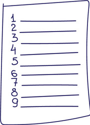 outline check to do list bullet vector image