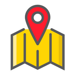 pinpoint on map filled outline icon geolocation vector