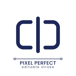 split pixel perfect linear ui icon vector image