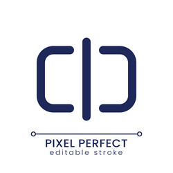 Split pixel perfect linear ui icon vector