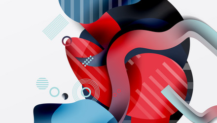 vibrant abstract background overlapping shapes vector image