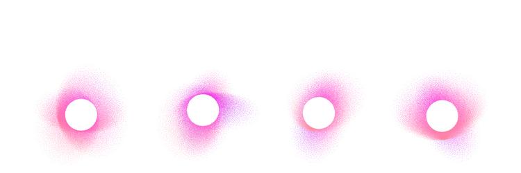 abstract gradient circle frames set colored light vector image