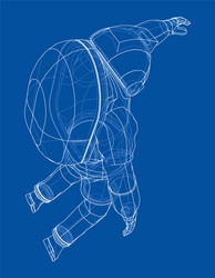 astronaut concept rendering 3d vector image
