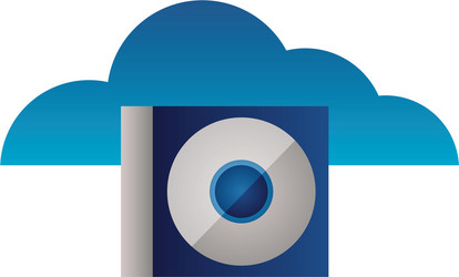 Cloud computing compact disk drive vector