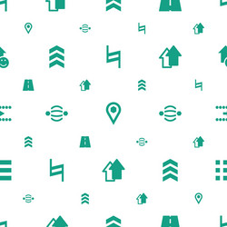 navigation icons pattern seamless white background vector image