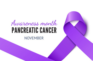 Pancreatic Cancer Awareness Banner Vector Image