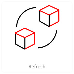 refresh and big data icon concept vector image