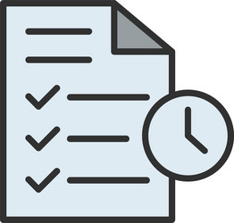 task outline filled icon vector image