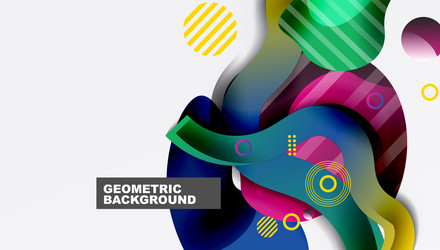 vibrant abstract background overlapping shapes vector image