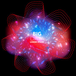 abstract square technology big data background vector image