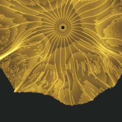 array with dynamic particles 3d technology style vector image