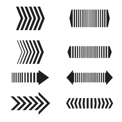 Arrows set linear design elements vector