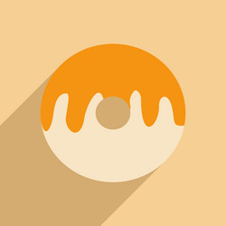 flat with shadow icon and mobile application donut vector image